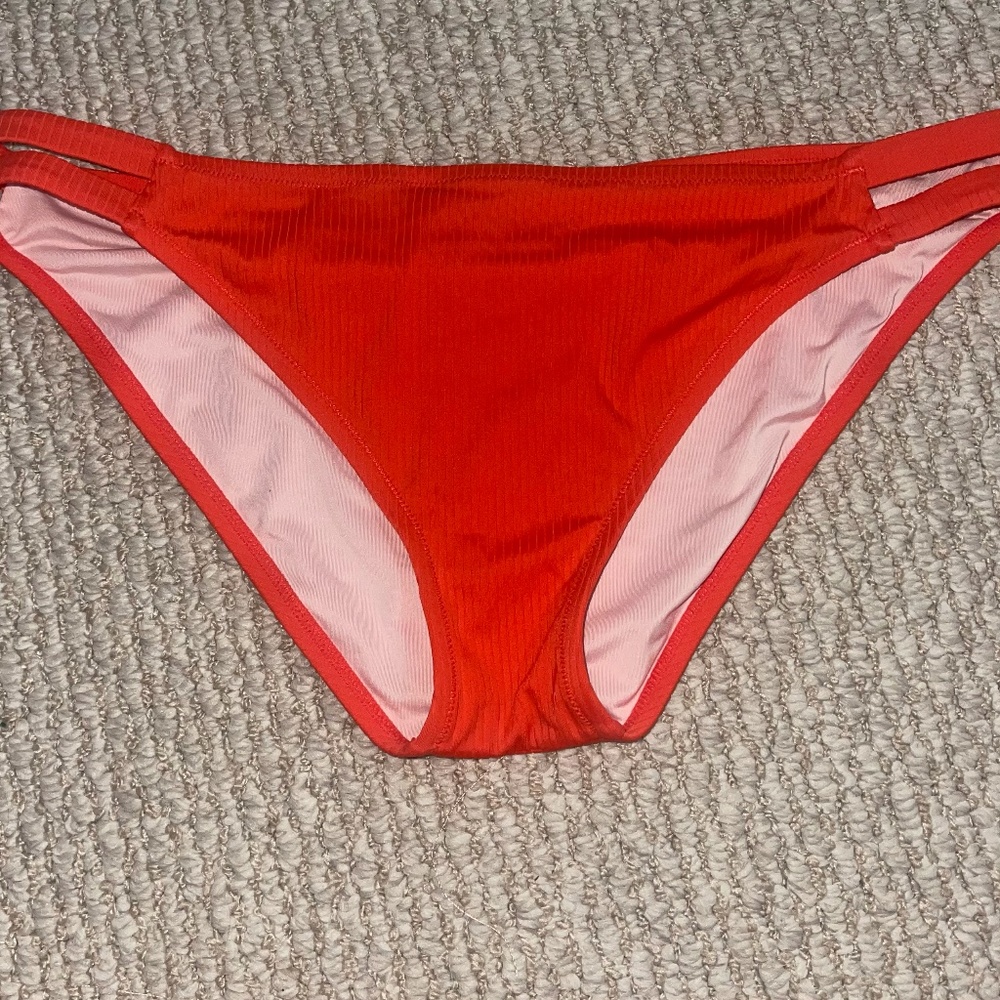 shade & shore bright orange bikini bottoms
